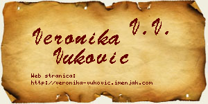 Veronika Vuković vizit kartica